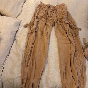 Le Superbe Tan Ruched Pants